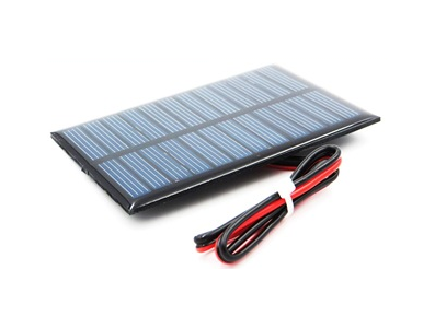 Painel solar 5 V 150 mA formato Glue Drop, cabo 15 cm - Imagem 1
