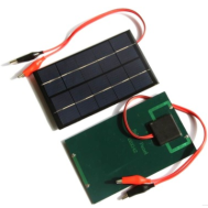 Painel solar policristalino 5V 2W Drop Glue com clipes jacar&eacute;