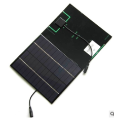 Painel solar policristalino 12 V 5,2 W com sa&iacute;da DC 5,5&times;2,1