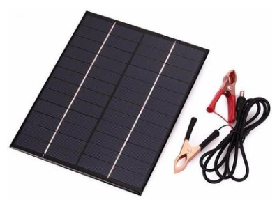 Painel solar policristalino 12 V 5,2 W com garras para bateria - Imagem 1