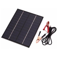 Painel solar policristalino 12 V 5,2 W com garras para bateria