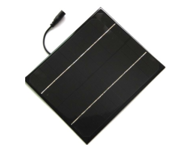 Painel solar monocristalino 12V 6W com sa&iacute;da CC e encapsulamento Glue Drop - Imagem 1
