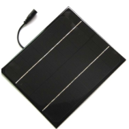 Painel solar monocristalino 12V 6W com sa&iacute;da CC e encapsulamento Glue Drop