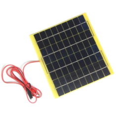 Painel solar policristalino 18 V 6 W com cabo