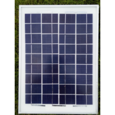 Painel solar 5,76 V 1 A com vidro e estrutura em alum&iacute;nio