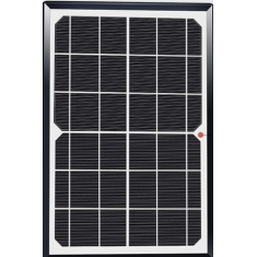 Placa solar monocristalina 5W com vidro temperado e cabo de 3 metros