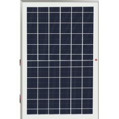Painel solar monocristalino 5W com moldura de alum&iacute;nio e cabo de 3 metros