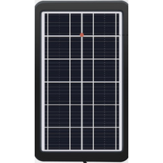 Placa solar monocristalina 6V 3W em a&ccedil;o e vidro, fio 3 m, tens&atilde;o inst&aacute;vel