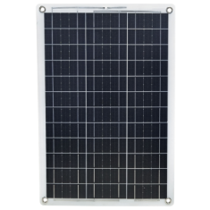 Painel solar monocristalino flex&iacute;vel 18V 20W, sistema Black 18W, porta USB &uacute;nica, sem controlador PWM
