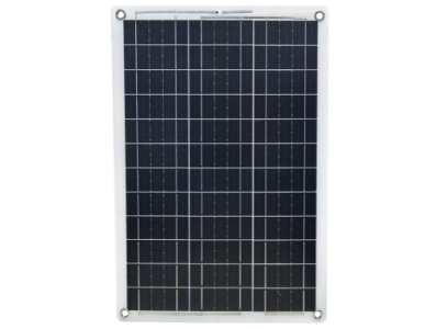 Painel solar monocristalino flex&iacute;vel 18V 20W, sistema Black 18W, porta USB &uacute;nica, sem controlador PWM - Imagem 1