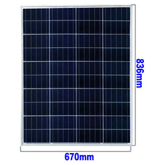 Painel solar policristalino 18V 90W