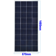 Painel solar policristalino 18 V 150 W