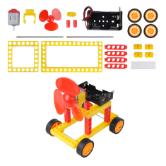 Kit Rob&oacute;tico DIY Carro Gerador E&oacute;lico Colorido sem Bateria
