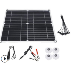 Painel solar monocristalino 18 V 1,1 A com dupla sa&iacute;da USB