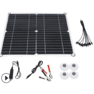 Painel solar monocristalino 18 V 1,1 A com dupla sa&iacute;da USB