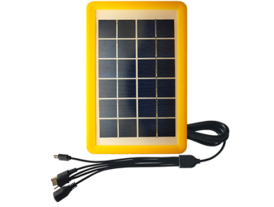 Painel Solar Policristalino 6V 3W Laranja - Imagem 1