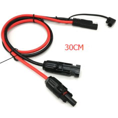 Par de cabos adaptadores SAE para MC4 10 AWG 30 cm