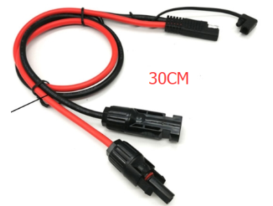 Par de cabos adaptadores SAE para MC4 10 AWG 30 cm - Imagem 1