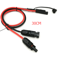Par de cabos adaptadores SAE para MC4 10 AWG 30 cm