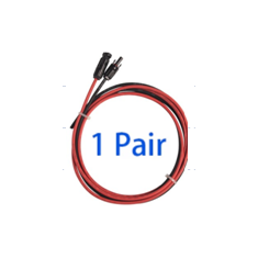 Par de cabos de extens&atilde;o 10AWG 1 metro 6 Square, fio de cobre com conector MC4 Single Sideband