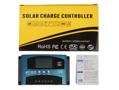 Controlador de Carga Solar MPPT 30A 12/24V, regulador de carga autom&aacute;tico com display LCD e duas portas USB - Imagem 7