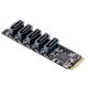 Placa conversora 5 portas SATA 3.0 para PCIe x2 M.2 Key M - Thumb - 1