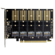 Placa de expans&atilde;o conversora SATA 3.0 para PCIe 3.0 x16 JMB585 5x M.2 B - Thumb - 1