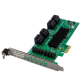 Conversor PCIe x1 para SATA Gen3 6G verde - Thumb - 1