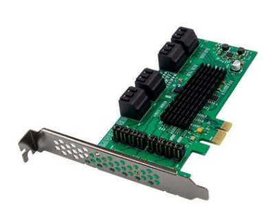 Conversor PCIe x1 para SATA Gen3 6G verde - Imagem 1