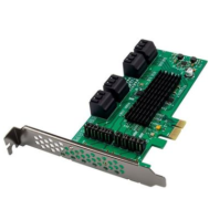 Conversor PCIe x1 para SATA Gen3 6G verde