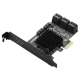 Placa de Expans&atilde;o PCIe x1 SATA Gen3 6 Gb/s Preta (Conversor) - Thumb - 1
