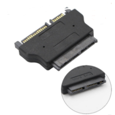 Adaptador conversor SATA macho (7+15 pinos) para SATA f&ecirc;mea (7+9 pinos)