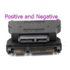 Adaptador f&ecirc;mea SATA 7+15 pinos para SATA 7+6 pinos