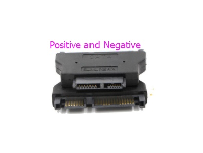 Adaptador f&ecirc;mea SATA 7+15 pinos para SATA 7+6 pinos - Imagem 1