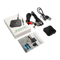 Conversor Bluetooth KN319 4.2 2 em 1 receptor e transmissor com conectores RCA e P2 3,5 mm