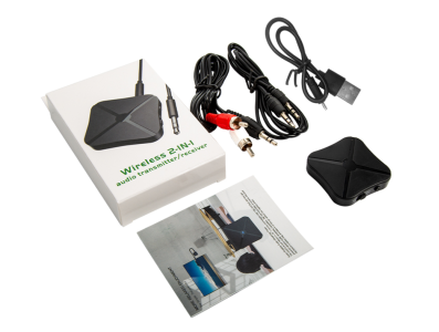 Conversor Bluetooth KN319 4.2 2 em 1 receptor e transmissor com conectores RCA e P2 3,5 mm - Imagem 1
