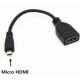 Cabo Micro HDMI para HDMI 15 cm, conector macho para f&ecirc;mea - Thumb - 1