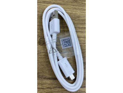 Cabo Micro USB 1 m branco para transmiss&atilde;o de dados, 5 V 1,5 A, OD 3.0 - Imagem 1