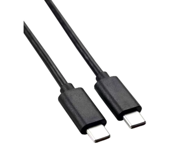 Cabo USB-C para USB-C 1 m Preto PD 60W, transmiss&atilde;o de dados - Imagem 1