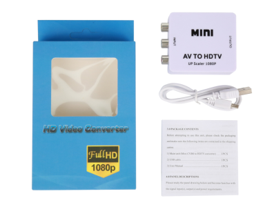 Conversor AV para HDMI branco 1080p 60Hz AV2HDMI - Imagem 1