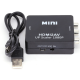 Conversor HDMI para AV &Aacute;udio HDMI2AV 1080p 60Hz preto cabo 50 cm - Thumb - 1