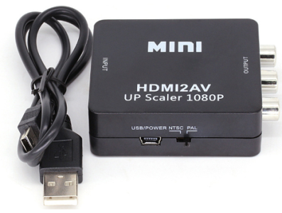 Conversor HDMI para AV &Aacute;udio HDMI2AV 1080p 60Hz preto cabo 50 cm - Imagem 1
