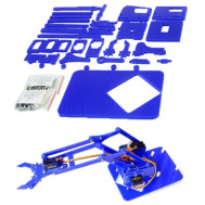 Kit Bra&ccedil;o Manipulador Mec&acirc;nico Rob&oacute;tico em Acr&iacute;lico Azul DIY