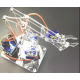 Kit DIY 4 DOF Bra&ccedil;o Manipulador Rob&oacute;tico Mec&acirc;nico em Acr&iacute;lico Transparente - Thumb - 1