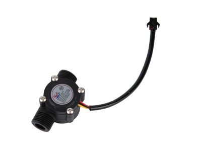 Sensor de fluxo de &aacute;gua ZJ-S201 G1/2 1-30 L/min Preto 5-24V para Arduino - Imagem 1