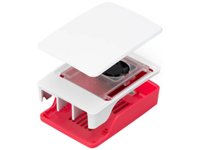 Gabinete oficial para Raspberry Pi 5, vermelho e branco - Imagem 1