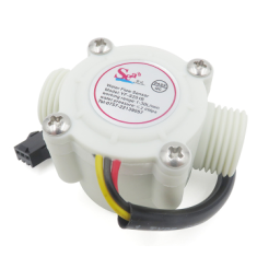 Sensor de Fluxo de &Aacute;gua Branco ZJ-S201B G1/2 1-30 L/min 5-15V para Arduino