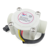 Sensor de Fluxo de &Aacute;gua Branco ZJ-S201B G1/2 1-30 L/min 5-15V para Arduino