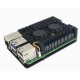 Gabinete em alum&iacute;nio com ventoinhas duplas de quatro linhas para Raspberry Pi 5 - Thumb - 1