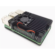Gabinete de Alum&iacute;nio com Ventoinha Dupla em Linha para Raspberry Pi 5